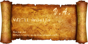 Váli Aniella névjegykártya
